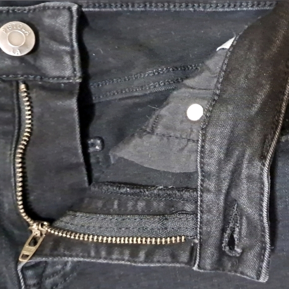 Pistola Arielle Skinny Jeans Size 27 Black Distressed Stretch Denim - Picture 8 of 15